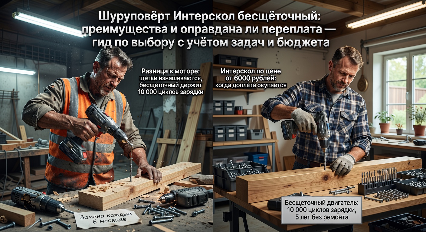 Шуруповёрт Интерскол бесщёточный: преимущества и оправдана ли переплата — гид по выбору с учётом задач и бюджета