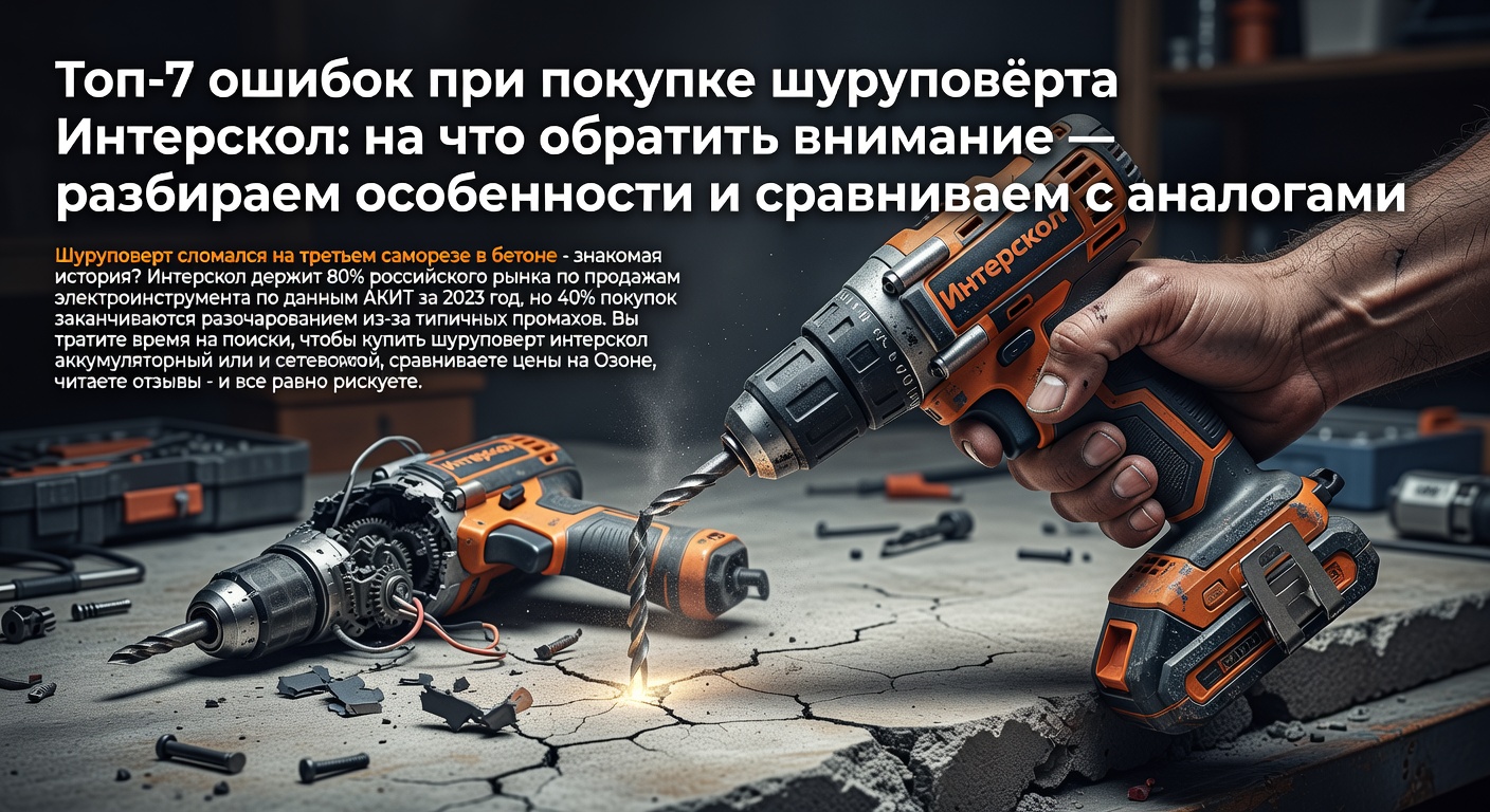 Топ-7 ошибок при покупке шуруповёрта Интерскол: на что обратить внимание — разбираем особенности и сравниваем с аналогами