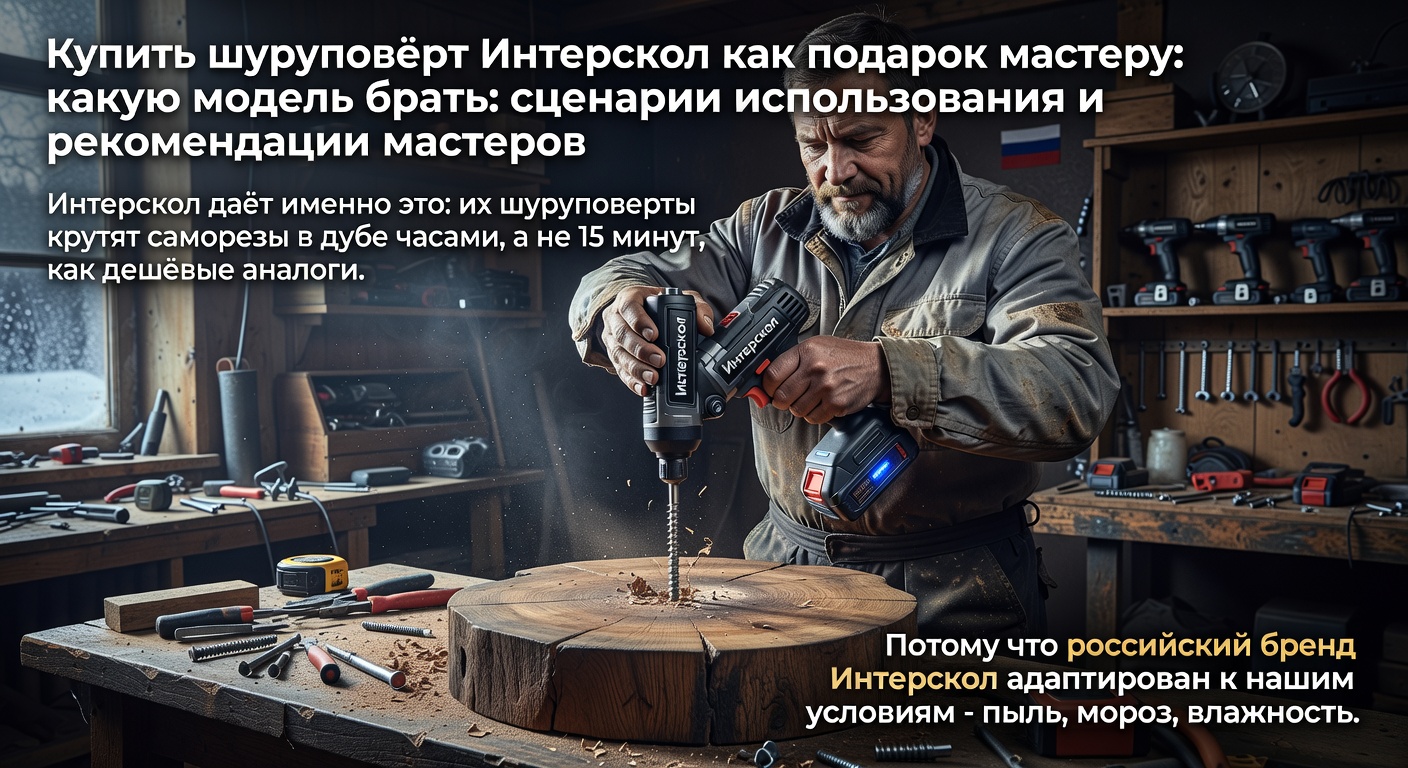 Купить шуруповёрт Интерскол как подарок мастеру: какую модель брать: сценарии использования и рекомендации мастеров