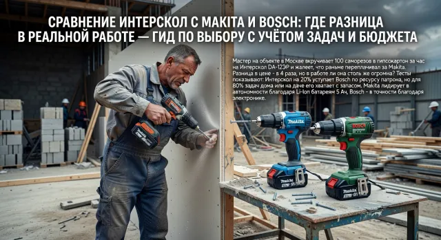Сравнение Интерскол с Makita и Bosch: где разница в реальной работе — гид по выбору с учётом задач и бюджета
