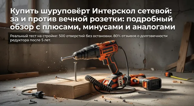 Купить шуруповёрт Интерскол сетевой: за и против вечной розетки: подробный обзор с плюсами, минусами и аналогами