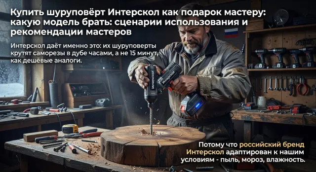Купить шуруповёрт Интерскол как подарок мастеру: какую модель брать: сценарии использования и рекомендации мастеров