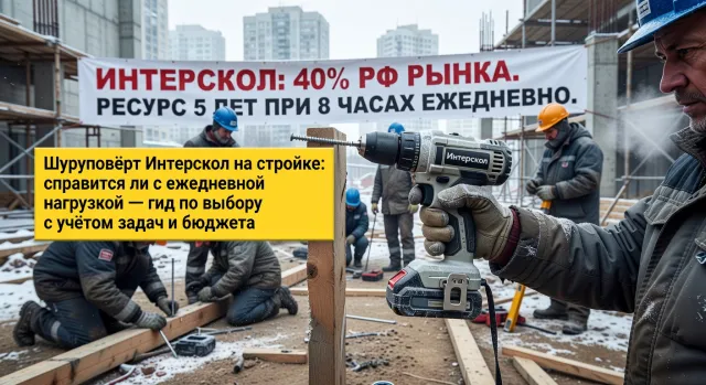 Шуруповёрт Интерскол на стройке: справится ли с ежедневной нагрузкой — гид по выбору с учётом задач и бюджета
